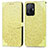 Leather Case Stands Fashionable Pattern Flip Cover Holder S04D for Xiaomi Mi 11T 5G Yellow