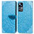 Leather Case Stands Fashionable Pattern Flip Cover Holder S04D for Xiaomi Mi 12T 5G Blue