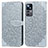 Leather Case Stands Fashionable Pattern Flip Cover Holder S04D for Xiaomi Mi 12T 5G Gray