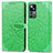 Leather Case Stands Fashionable Pattern Flip Cover Holder S04D for Xiaomi Mi 12T 5G Green