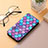 Leather Case Stands Fashionable Pattern Flip Cover Holder S04D for Xiaomi Poco C55