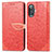 Leather Case Stands Fashionable Pattern Flip Cover Holder S04D for Xiaomi Poco F3 GT 5G Red