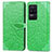 Leather Case Stands Fashionable Pattern Flip Cover Holder S04D for Xiaomi Poco F4 5G Green