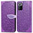 Leather Case Stands Fashionable Pattern Flip Cover Holder S04D for Xiaomi Poco X3 GT 5G Purple