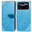 Leather Case Stands Fashionable Pattern Flip Cover Holder S04D for Xiaomi Poco X4 Pro 5G Blue