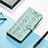 Leather Case Stands Fashionable Pattern Flip Cover Holder S04D for Xiaomi Redmi 12C 4G Green