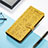 Leather Case Stands Fashionable Pattern Flip Cover Holder S04D for Xiaomi Redmi 12C 4G Yellow