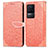 Leather Case Stands Fashionable Pattern Flip Cover Holder S04D for Xiaomi Redmi K50 5G Orange