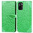 Leather Case Stands Fashionable Pattern Flip Cover Holder S04D for Xiaomi Redmi Note 10 4G Green