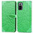 Leather Case Stands Fashionable Pattern Flip Cover Holder S04D for Xiaomi Redmi Note 10 Pro 4G Green