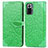 Leather Case Stands Fashionable Pattern Flip Cover Holder S04D for Xiaomi Redmi Note 10 Pro Max Green