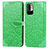 Leather Case Stands Fashionable Pattern Flip Cover Holder S04D for Xiaomi Redmi Note 10T 5G Green