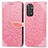 Leather Case Stands Fashionable Pattern Flip Cover Holder S04D for Xiaomi Redmi Note 11 4G (2022)