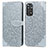 Leather Case Stands Fashionable Pattern Flip Cover Holder S04D for Xiaomi Redmi Note 11 Pro 5G Gray