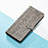 Leather Case Stands Fashionable Pattern Flip Cover Holder S05D for Huawei Honor 50 Pro 5G Gray