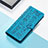 Leather Case Stands Fashionable Pattern Flip Cover Holder S05D for Huawei Honor Magic5 5G Blue