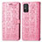 Leather Case Stands Fashionable Pattern Flip Cover Holder S05D for Huawei Honor X10 Max 5G Pink