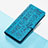 Leather Case Stands Fashionable Pattern Flip Cover Holder S05D for Huawei Nova Y70 Blue