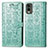 Leather Case Stands Fashionable Pattern Flip Cover Holder S05D for Nokia C210 Green