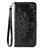 Leather Case Stands Fashionable Pattern Flip Cover Holder S05D for Samsung Galaxy A11 Black