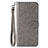 Leather Case Stands Fashionable Pattern Flip Cover Holder S05D for Samsung Galaxy A11 Gray