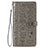 Leather Case Stands Fashionable Pattern Flip Cover Holder S05D for Samsung Galaxy S21 FE 5G Gray