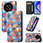 Leather Case Stands Fashionable Pattern Flip Cover Holder S06D for Huawei Enjoy 50 Pro