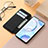 Leather Case Stands Fashionable Pattern Flip Cover Holder S06D for Huawei Honor 50 5G