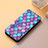 Leather Case Stands Fashionable Pattern Flip Cover Holder S06D for Huawei Honor 50 5G