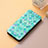 Leather Case Stands Fashionable Pattern Flip Cover Holder S06D for Huawei Honor 50 5G