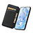 Leather Case Stands Fashionable Pattern Flip Cover Holder S06D for Huawei Honor 80 5G