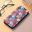 Leather Case Stands Fashionable Pattern Flip Cover Holder S06D for Huawei Honor 80 5G