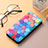 Leather Case Stands Fashionable Pattern Flip Cover Holder S06D for Huawei Honor 80 5G Colorful