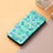 Leather Case Stands Fashionable Pattern Flip Cover Holder S06D for Huawei Honor X7b Green