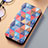 Leather Case Stands Fashionable Pattern Flip Cover Holder S06D for Samsung Galaxy S21 5G