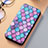 Leather Case Stands Fashionable Pattern Flip Cover Holder S06D for Samsung Galaxy S21 FE 5G