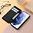 Leather Case Stands Fashionable Pattern Flip Cover Holder S06D for Samsung Galaxy S22 5G