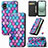 Leather Case Stands Fashionable Pattern Flip Cover Holder S06D for Sharp Aquos wish3