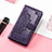 Leather Case Stands Fashionable Pattern Flip Cover Holder S07D for Huawei Honor 80 SE 5G