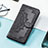 Leather Case Stands Fashionable Pattern Flip Cover Holder S07D for Huawei Honor Magic5 5G Black