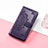 Leather Case Stands Fashionable Pattern Flip Cover Holder S07D for Huawei Honor X9 5G