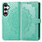Leather Case Stands Fashionable Pattern Flip Cover Holder S07D for Samsung Galaxy S21 FE 5G