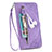 Leather Case Stands Fashionable Pattern Flip Cover Holder S07D for Samsung Galaxy S21 Plus 5G