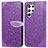 Leather Case Stands Fashionable Pattern Flip Cover Holder S07D for Samsung Galaxy S21 Ultra 5G