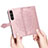 Leather Case Stands Fashionable Pattern Flip Cover Holder S07D for Sony Xperia 1 V