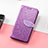 Leather Case Stands Fashionable Pattern Flip Cover Holder S08D for Huawei Honor 60 5G