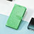 Leather Case Stands Fashionable Pattern Flip Cover Holder S08D for Huawei Honor X30i Green