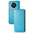 Leather Case Stands Fashionable Pattern Flip Cover Holder S09D for Huawei Honor 50 Lite Blue