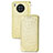 Leather Case Stands Fashionable Pattern Flip Cover Holder S09D for Huawei Honor 50 Lite Gold