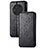 Leather Case Stands Fashionable Pattern Flip Cover Holder S09D for Huawei Honor Magic3 5G Black